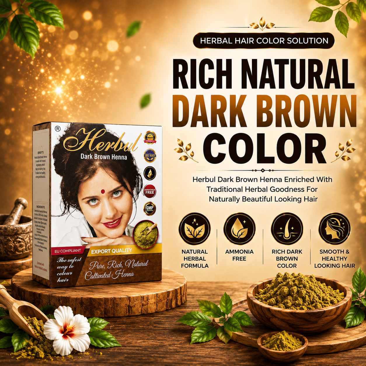 Herbul Dark Brown Henna – Herbul Henna Herbals